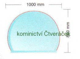 Sklo pod kamna Milano 8 mm