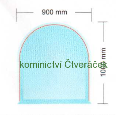 Sklo pod kamna Athina 6 mm