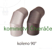 Koleno 180/90° černé