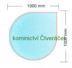 Sklo pod kamna Monako 6 mm